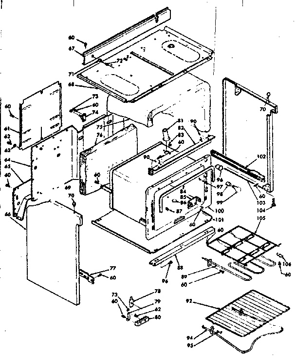 Kenmore 6286357210 body assembly diagram