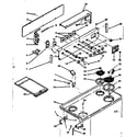Kenmore 6286367310 backguard and cooktop assembly diagram