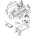 Kenmore 6286417340 backguard & cooktop assembly diagram