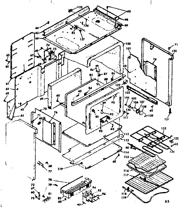 Kenmore 6289327220 body assembly diagram