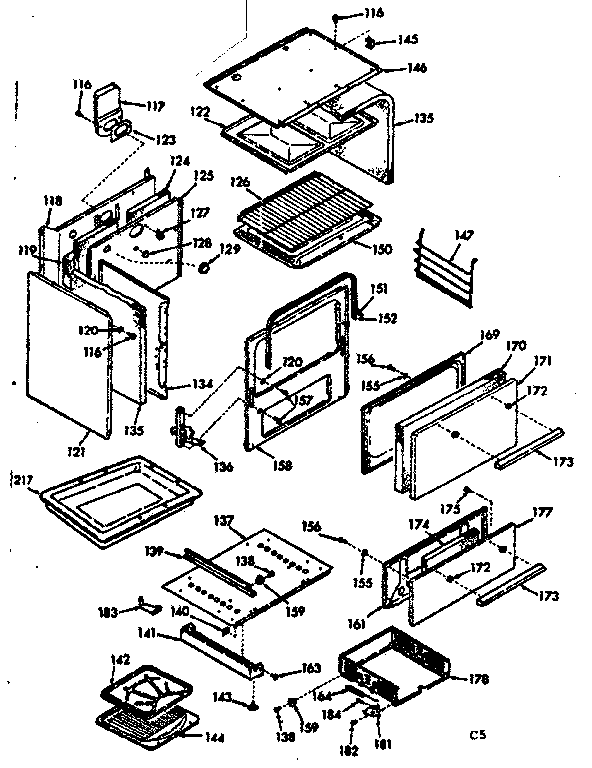 Kenmore 6476037240 body section diagram