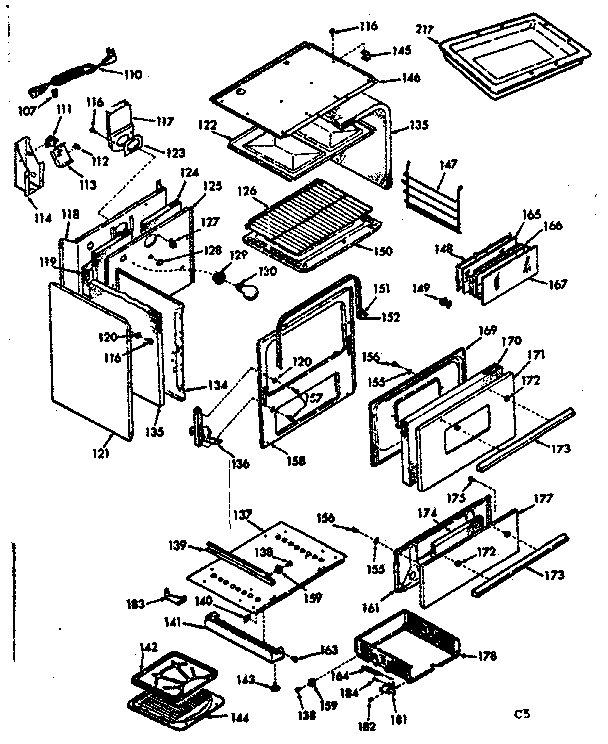 Kenmore 6476057210 body section diagram