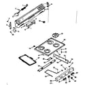 Kenmore 6476137210 backguard and main top section diagram