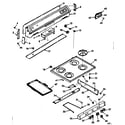 Kenmore 6476157210 backguard and main top section diagram