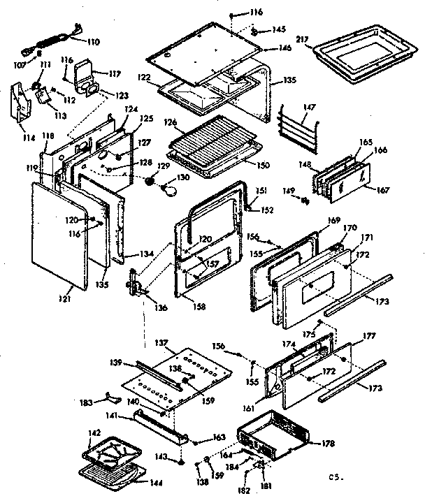 Kenmore 6476157240 body section diagram