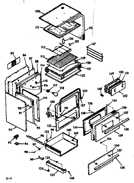 Kenmore 6476387310 body section diagram
