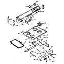 Kenmore 6477117212 backguard and main top section diagram