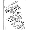 Kenmore 6477127310 backguard and main top section diagram