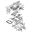 Kenmore 6477147340 backguard and main top section diagram
