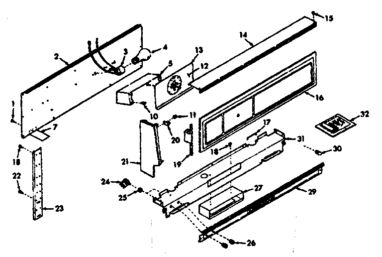 Kenmore 6477227340 backguard section diagram