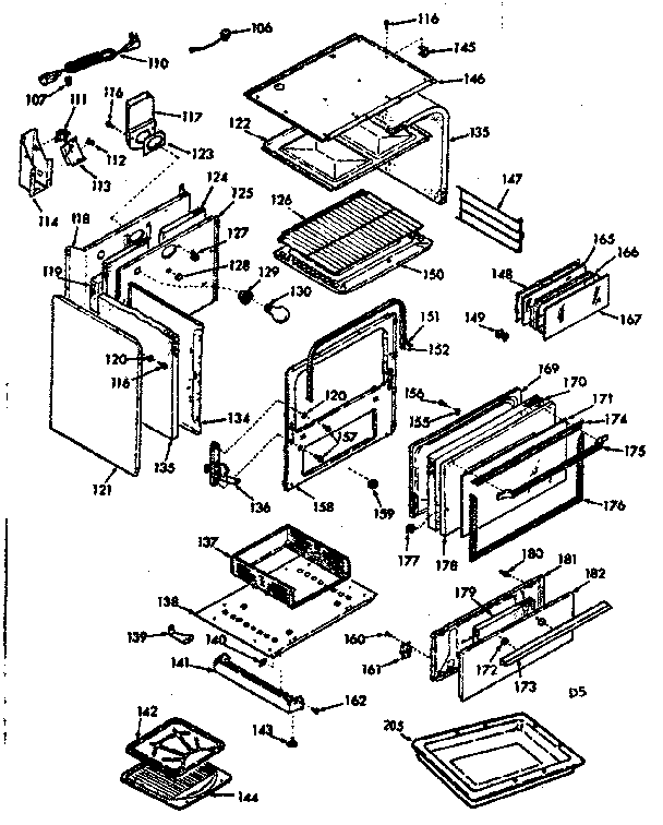 Kenmore 6477237360 body section diagram