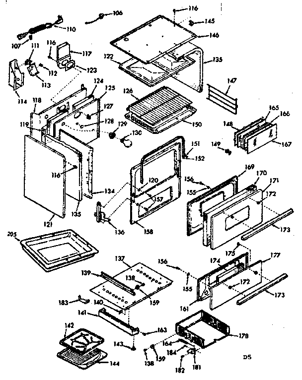 Kenmore 6477247320 body section diagram