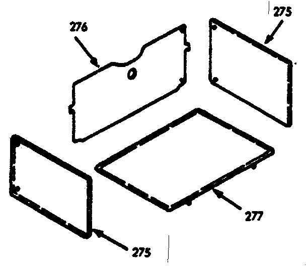 Kenmore 6479107360 continuous clean oven liner kit diagram