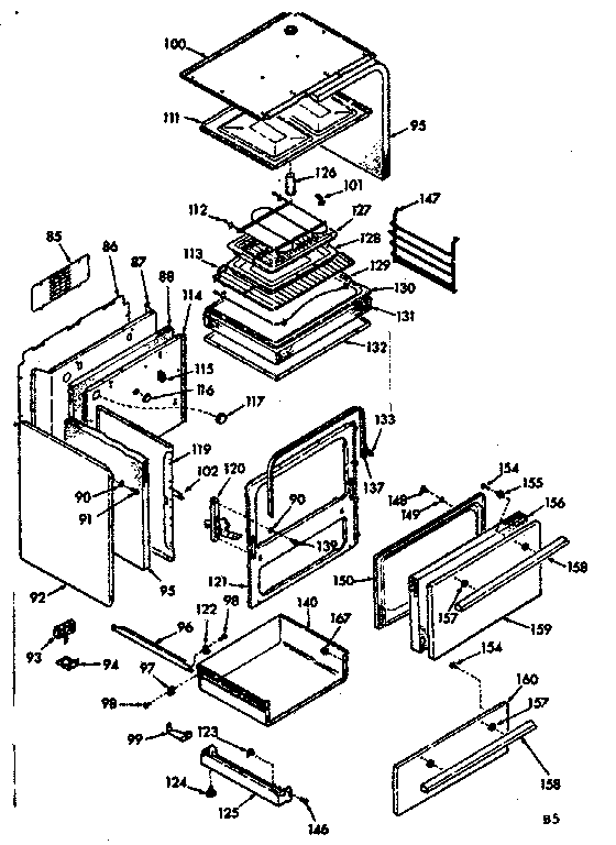 Kenmore 6479127310 body section diagram