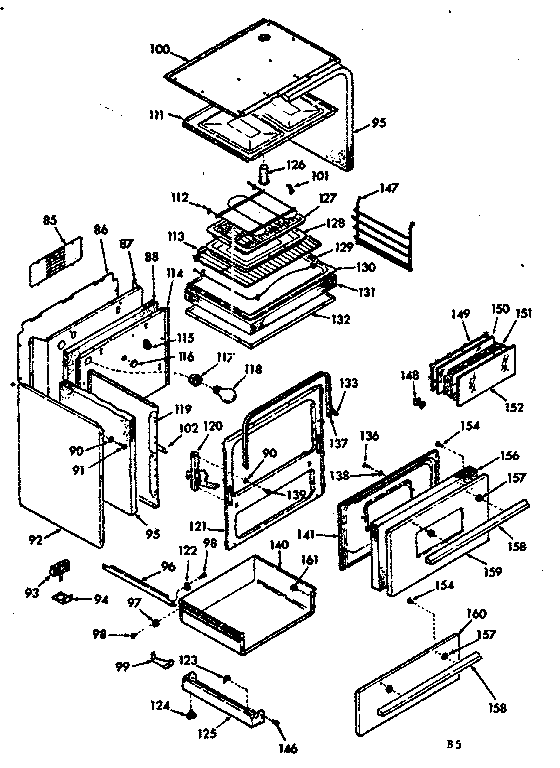 Kenmore 6479137360 body section diagram