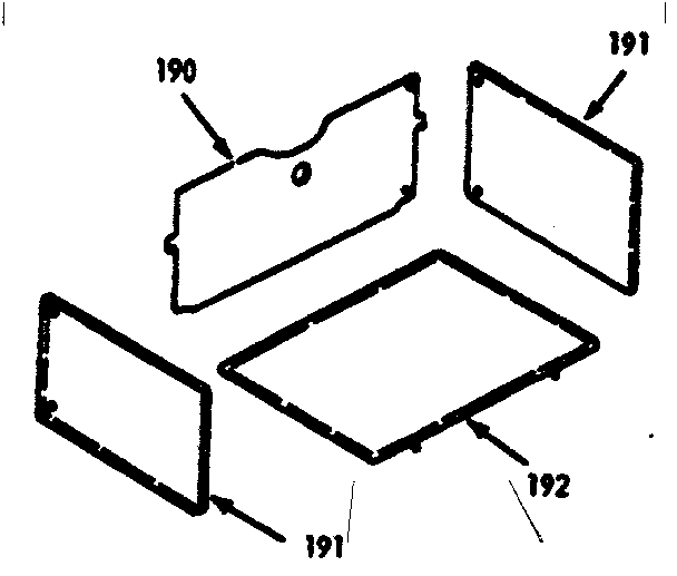 Kenmore 6479137360 optional continuous clean oven liner kit diagram