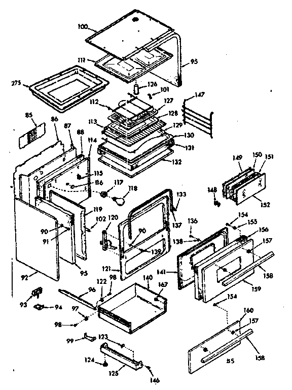 Kenmore 6479157340 body section diagram