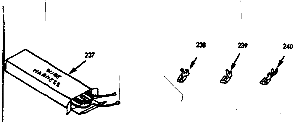 Kenmore 6479157340 wire harnesses and components diagram