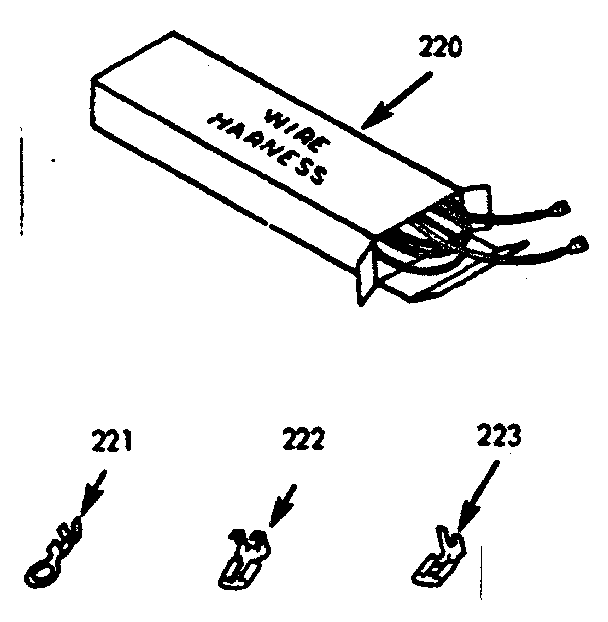 Kenmore 6479167360 wire harness and components diagram