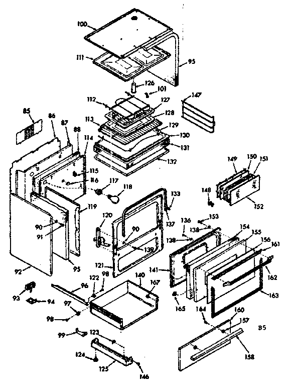 Kenmore 6479257320 body section diagram