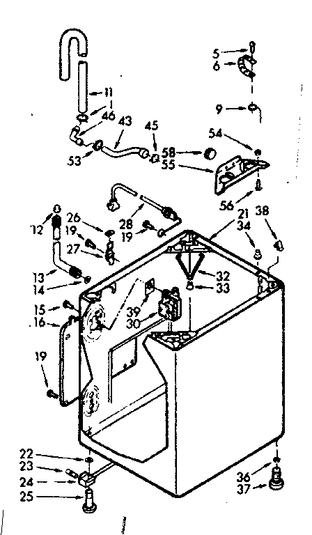 Kenmore 1107003410 cabinet parts diagram