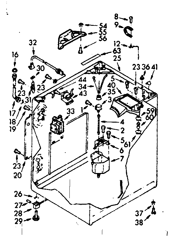 Kenmore 1107105810 cabinet parts diagram