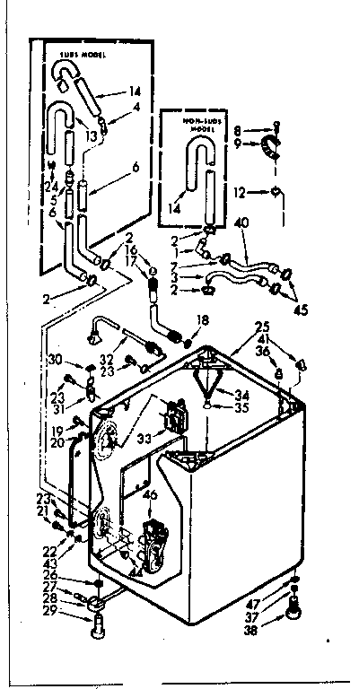 Kenmore 1107205600 cabinet parts diagram