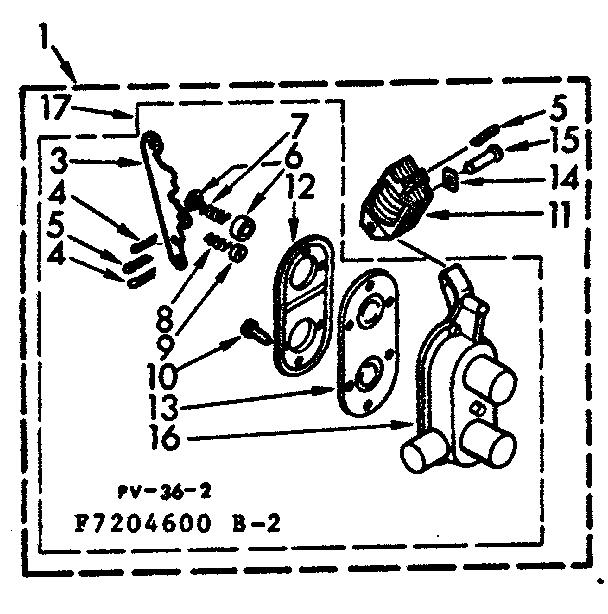 Kenmore 1107205600 two way valve assembly diagram