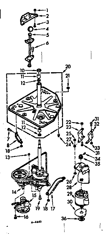 Kenmore 1107205600 drive system diagram