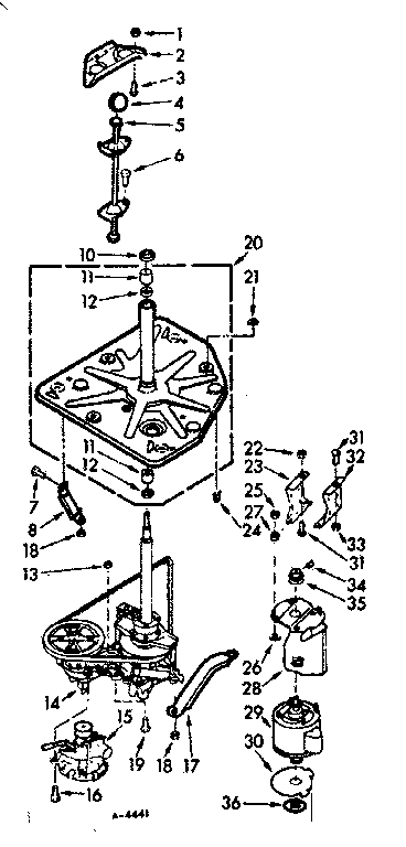 Kenmore 1107204610 drive system diagram