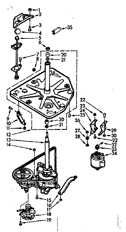 Kenmore 1107204611 drive system diagram