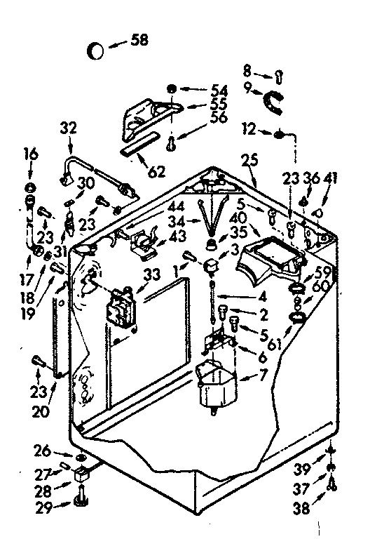 Kenmore 1107205800 cabinet parts diagram