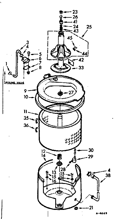Kenmore 1107205800 tub and basket assembly diagram