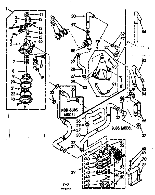 Kenmore 1107205800 water system diagram