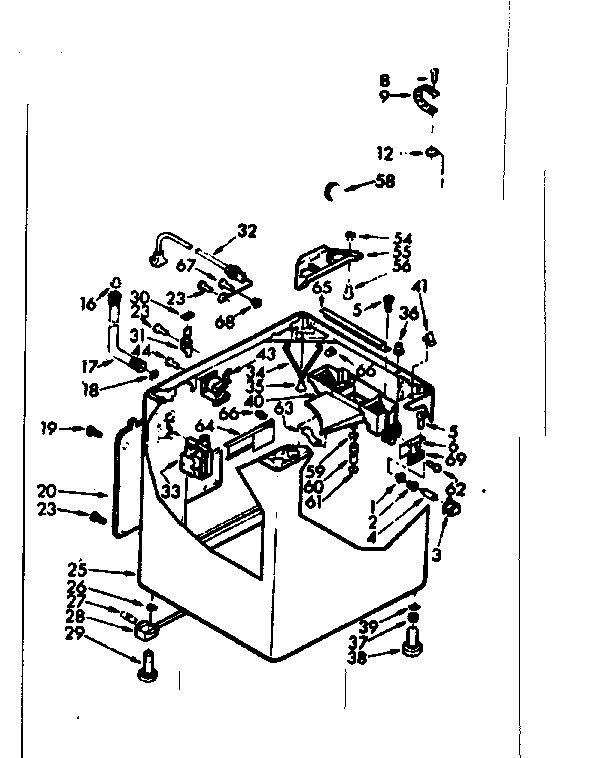 Kenmore 1107205900 cabinet parts diagram