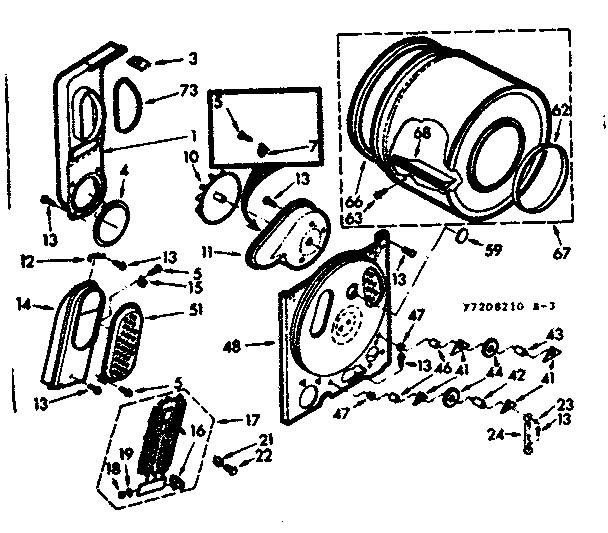 Kenmore 1107208210 bulkhead assembly diagram