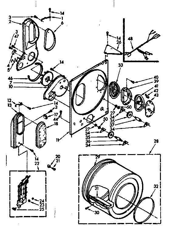 Kenmore 1107208301 bulkhead assembly diagram