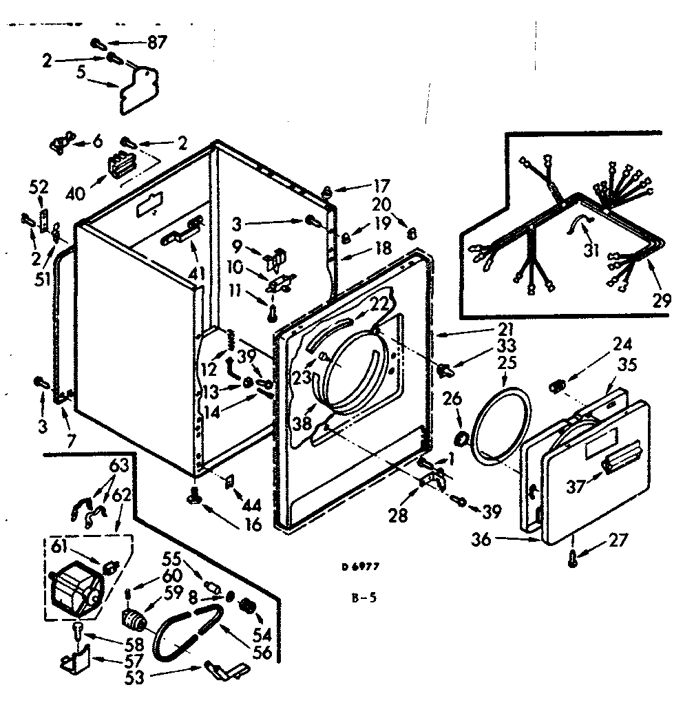 Kenmore 1107208400 cabinet assembly diagram