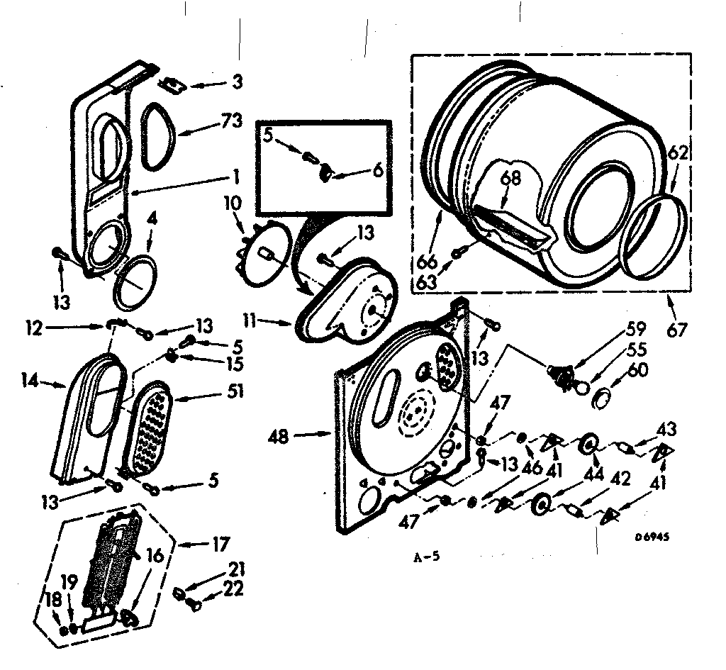 Kenmore 1107218621 bulkhead assembly diagram