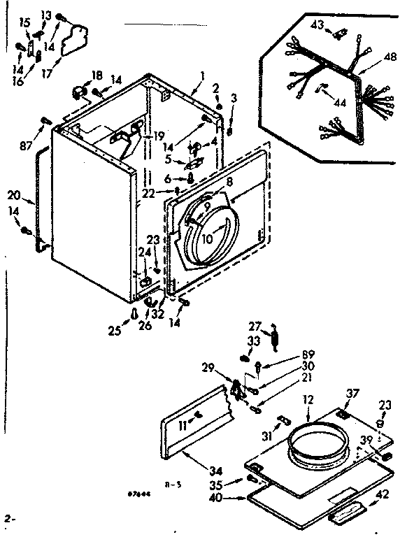 Kenmore 1107218800 cabinet parts diagram