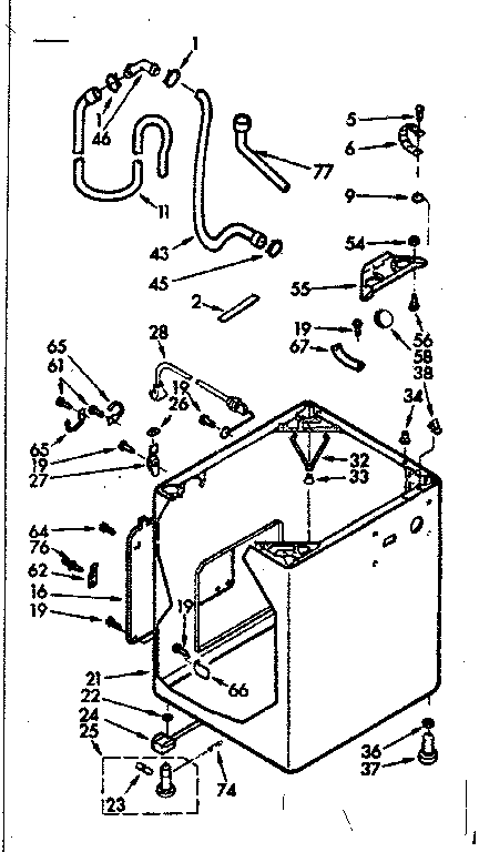 Kenmore 1107233100 cabinet parts diagram