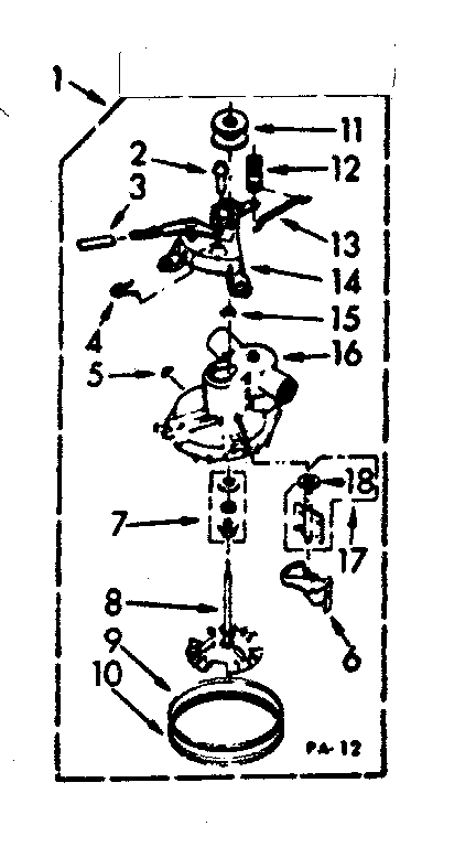 Kenmore 1107233100 pump assembly diagram