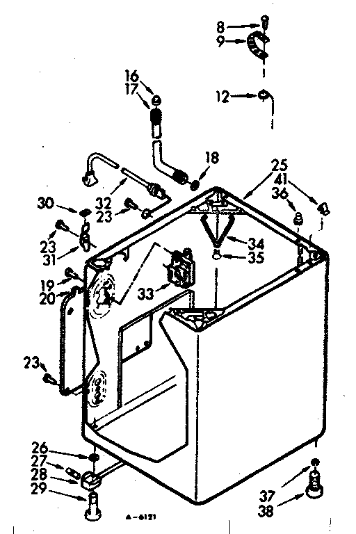 Kenmore 1107305622 cabinet parts diagram
