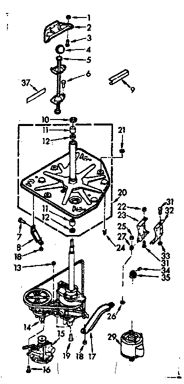 Kenmore 1107305622 drive system diagram
