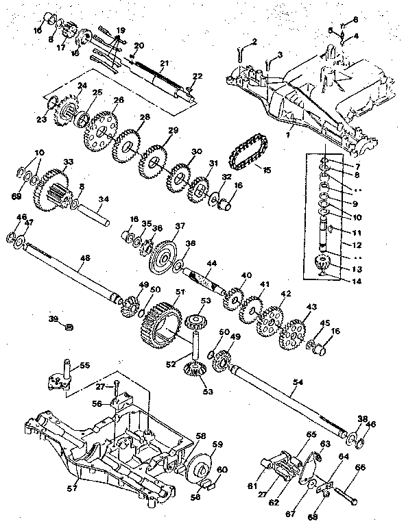 Footedana 4150-44 transaxle diagram