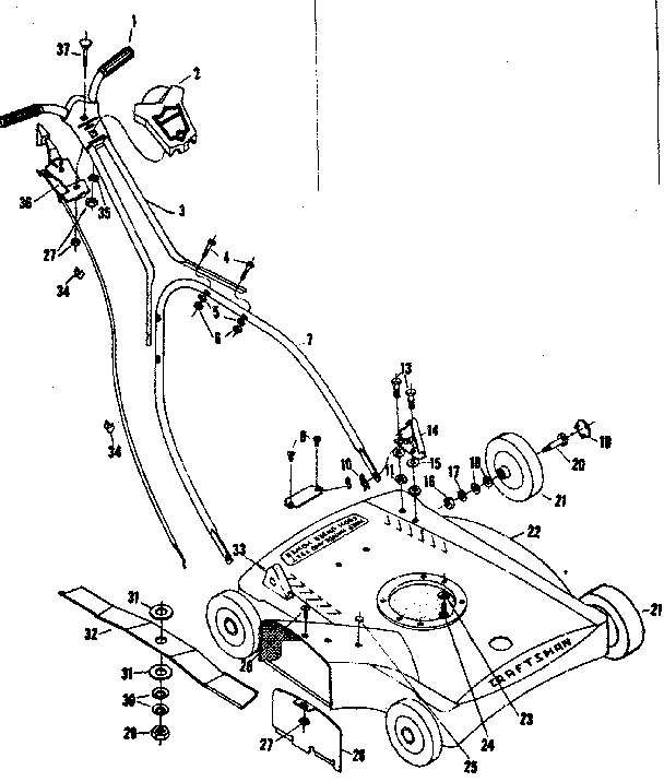 Craftsman 13191190 replacement parts diagram