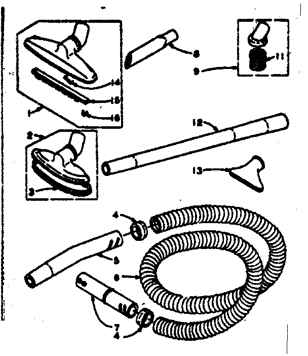 Kenmore A2850 attachment parts diagram