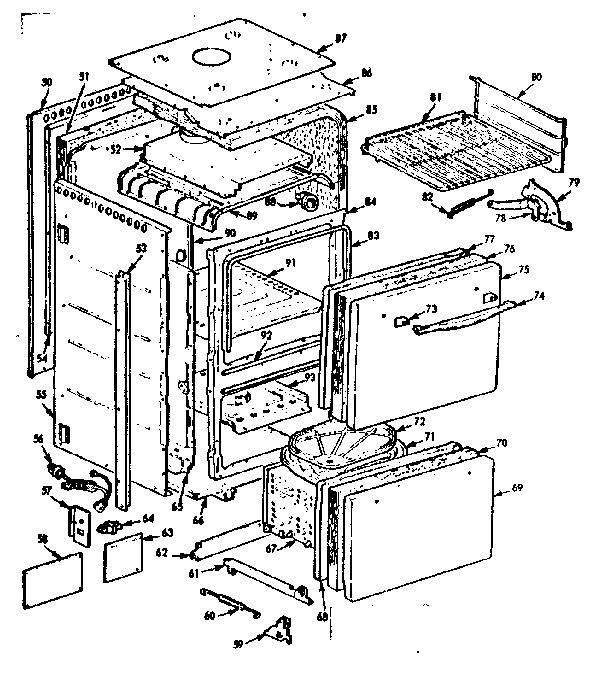 Kenmore 1033033400 body section diagram