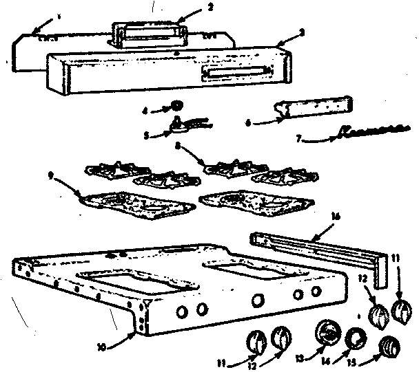 Kenmore 103724630 backguard & maintop diagram