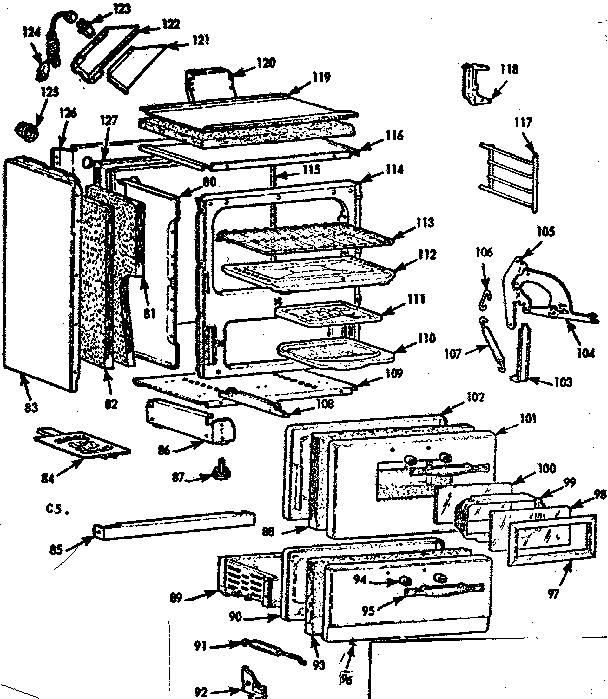 Kenmore 103724630 body section diagram